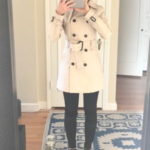 Zara sand coloured rain coat Xs